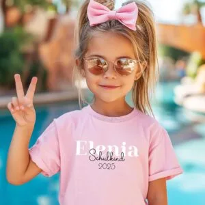 Schulkind 2025:Personalisiertes T-Shirt zum ersten Schultag.Personalisiertes Schulkind 2025.Schulkind TShirt.Einschulung Schulkind mit Namen