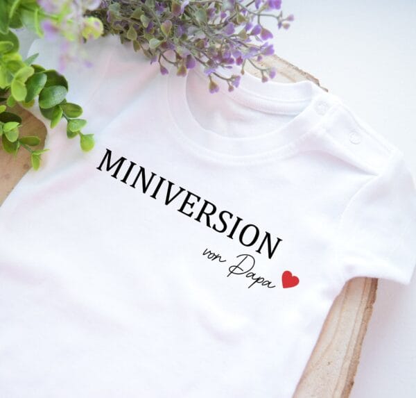 Baby Body MINIVERSION von Papa BabyBody Bodysuit Papa Geschenk Baby 2025 Vatertag Geschenkidee Mini Version Papa Baby Body Geburtgeschenk – Bild 2