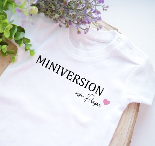Baby Body MINIVERSION von Papa BabyBody Bodysuit Papa Geschenk Baby 2025 Vatertag Geschenkidee Mini Version Papa Baby Body Geburtgeschenk – Bild 4
