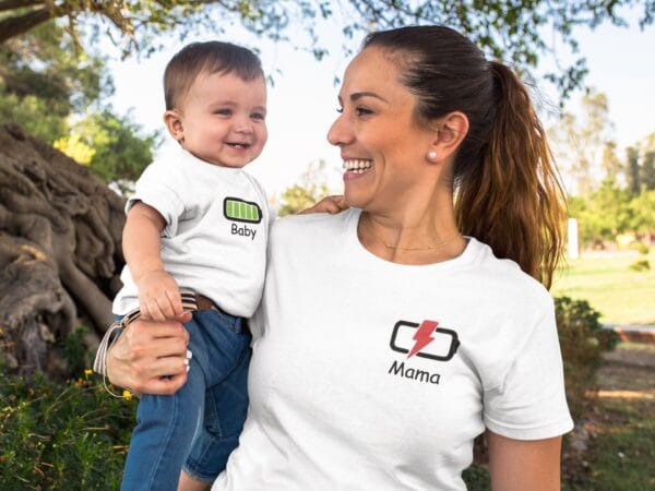 Mama und Baby Partnerlook Mom Baby Passendes Set Mutter Tochter Outfit Familien Partnerlook Mama Sohn Familienoutfit Matching Family Outfit – Bild 3