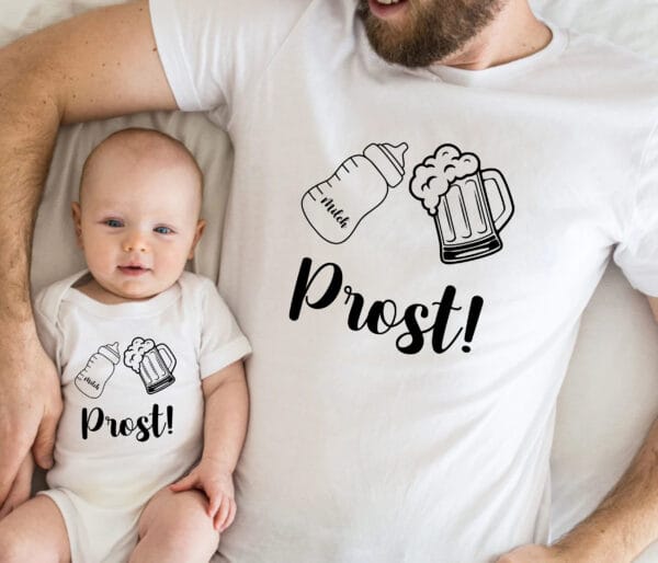 Papa und Baby Passendes Outfit Vatertag Geschenk Vater Sohn Partnerlook Papa Kind Familienoutfit Witzig Papa Baby Kleidung Familien Outfit