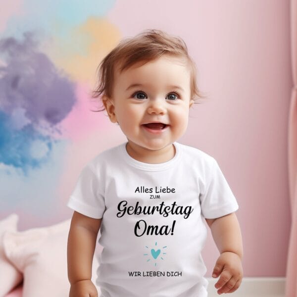Geburtstagsfreude im süßen Gewand:Personalisierbarer Baby-Body/TShirt für Papa,Oma,Opa und mehr!Baby Body Happy Birthday.Geburtstag Geschenk