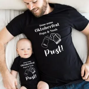 Oktoberfest Partnerlook.Papa und Baby Passendes Outfit.Papa und Ich Matching Set.Familienkleidung.Personalisiertes Papa Baby Oktoberfest Set
