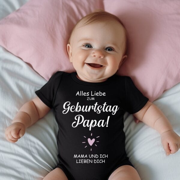 Alles Liebe zum Geburtstag Papa!Feiere Papas Geburtstag mit Liebe.Papa Geburtstag Geschenk.Baby Body Happy Birthday Papa,Mama,Oma,Opa. – Bild 2