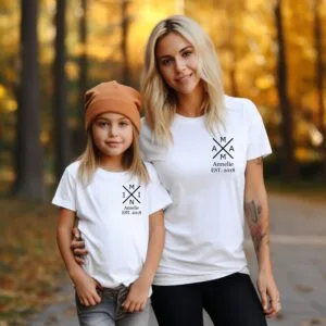 Mama & Mini:Personalisierte Partnerlook-Sets.Gemeinsam durch Stil verbunden Partnerlook-Sets für Mütter  und Kinder.Mama und Kind Geschenke.