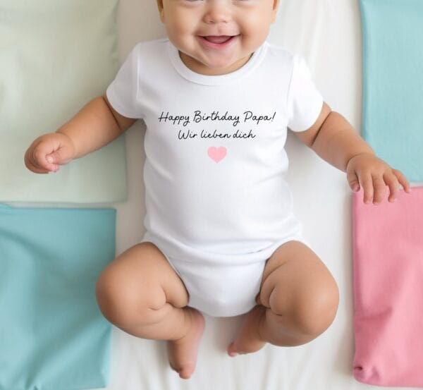 Happy Birthday Papa!Wir lieben dich BabyBody.Papas Geburtstag Baby Bodysuit.Papa Geburtstag Geschenk.Baby Body Happy Birthday!