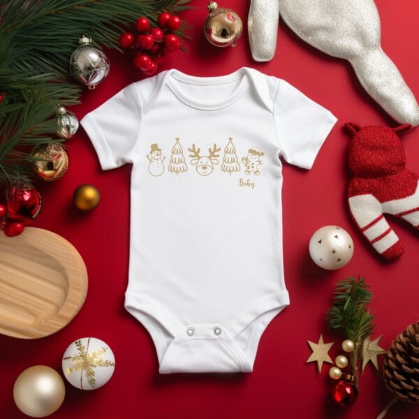 Familie Weihnachtsoutfit.Familienoutfit.Partnerlook Familie Weihnachten Shirts.Family Matching Set.Passendes Set Mama,Papa,Mini und Baby. – Bild 4