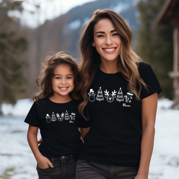 Familie Weihnachtsoutfit.Familienoutfit.Partnerlook Familie Weihnachten Shirts.Family Matching Set.Passendes Set Mama,Papa,Mini und Baby. – Bild 5
