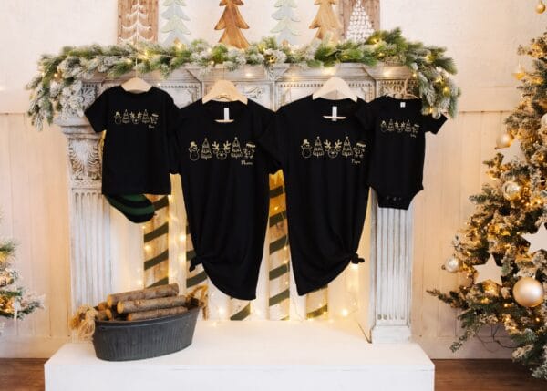 Familie Weihnachtsoutfit.Familienoutfit.Partnerlook Familie Weihnachten Shirts.Family Matching Set.Passendes Set Mama,Papa,Mini und Baby. – Bild 6