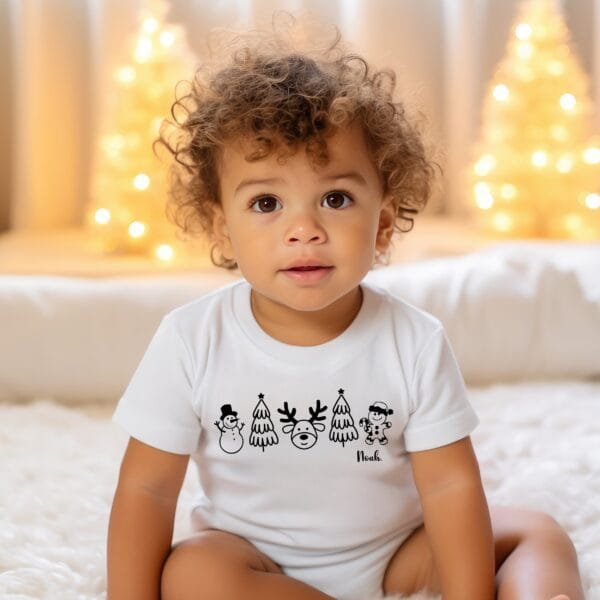 Familie Weihnachtsoutfit.Familienoutfit.Partnerlook Familie Weihnachten Shirts.Family Matching Set.Passendes Set Mama,Papa,Mini und Baby. – Bild 3