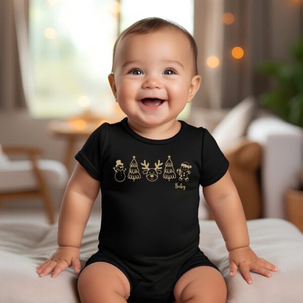 Familie Weihnachtsoutfit.Familienoutfit.Partnerlook Familie Weihnachten Shirts.Family Matching Set.Passendes Set Mama,Papa,Mini und Baby. – Bild 2