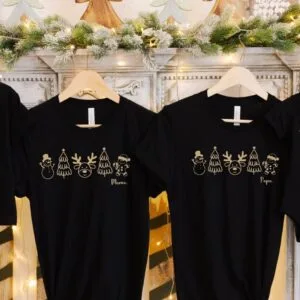 Familie Weihnachtsoutfit.Familienoutfit.Partnerlook Familie Weihnachten Shirts.Family Matching Set.Passendes Set Mama,Papa,Mini und Baby.