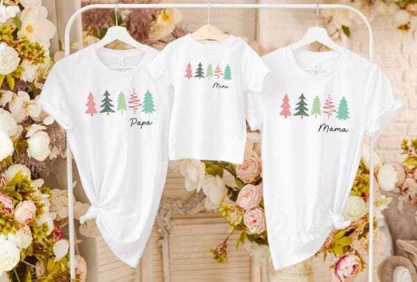 WunderbarWeihnacht:Personalisierte Festtagskleidung für die ganze Familie.Weihnachtsoutfit.Familienoutfit.Partnerlook Weihnachten Shirts. – Bild 3