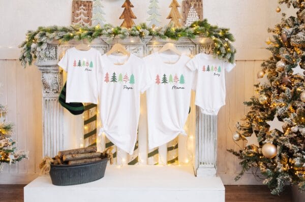 WunderbarWeihnacht:Personalisierte Festtagskleidung für die ganze Familie.Weihnachtsoutfit.Familienoutfit.Partnerlook Weihnachten Shirts.
