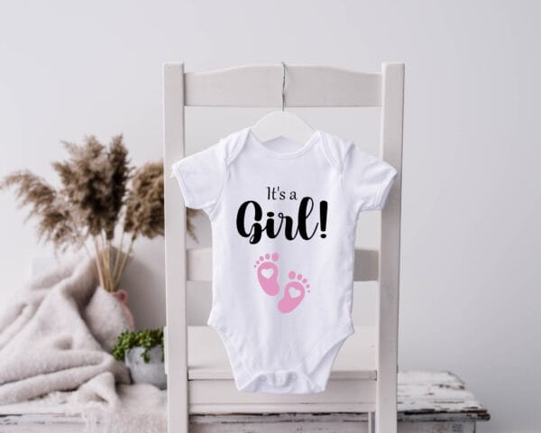 Geschlecht verkünden Baby Body 2025.Überaschung Bodysuit.Baby Shower Party Bodysuit.Its a Boy,Its a Girl.Es ist ein Junge Es ist ein Mädchen – Bild 3
