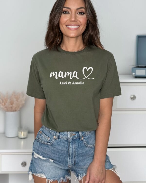 Mamas Schätze:Personalisiertes Shirt mit Kindernamen.Muttertagsgeschenk.Mama Geschenk.Personalisiertes Geschenk.Mom T-Shirt. – Bild 5