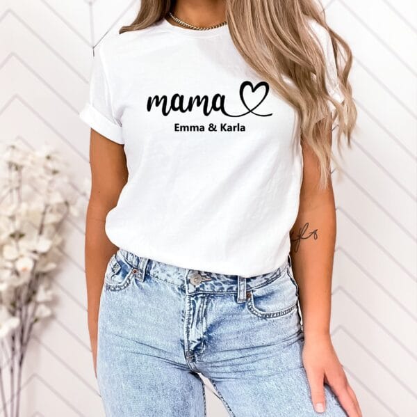 Mamas Schätze:Personalisiertes Shirt mit Kindernamen.Muttertagsgeschenk.Mama Geschenk.Personalisiertes Geschenk.Mom T-Shirt. – Bild 6