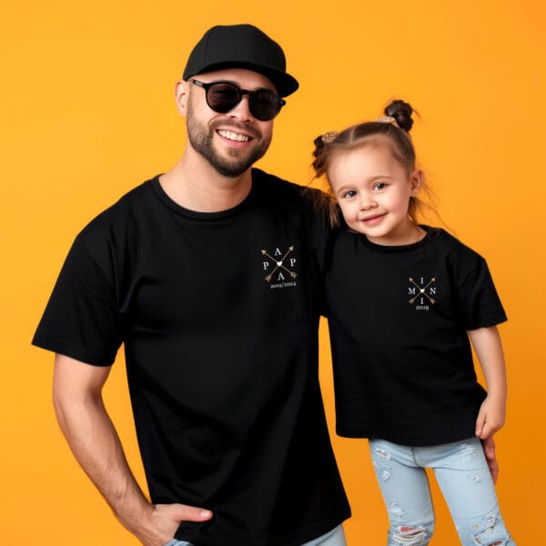 Perfekte Harmonie Familien-Set.Partnerlook Papa & Kind.Papa und Baby Passendes Set.Familien Outfit.Fotoshooting-Outfit.Geschenk. – Bild 4