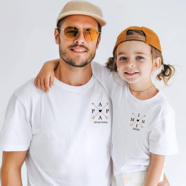 Perfekte Harmonie Familien-Set.Partnerlook Papa & Kind.Papa und Baby Passendes Set.Familien Outfit.Fotoshooting-Outfit.Geschenk. – Bild 2