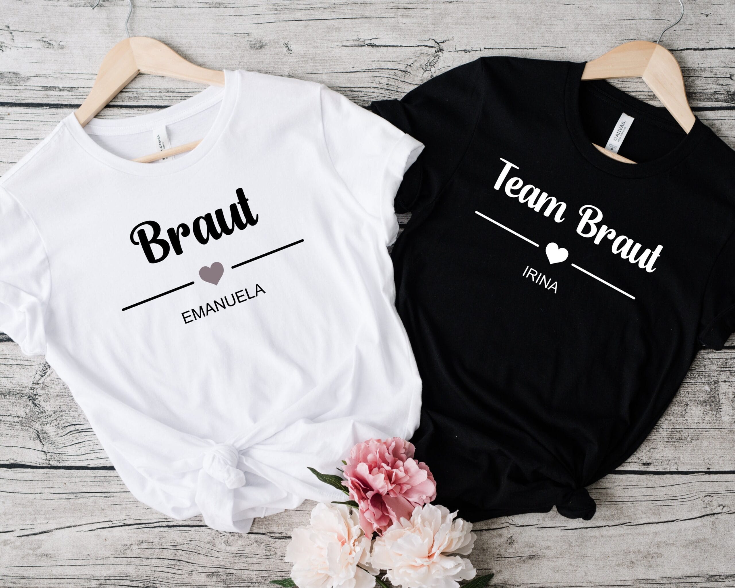 Braut und Team Braut:Die ultimative Junggesellinnenabschied T-Shirt Kollektion.JGA T-Shirt personalisiert mit Name.Brautjungfer Geschenk. – Bild 4