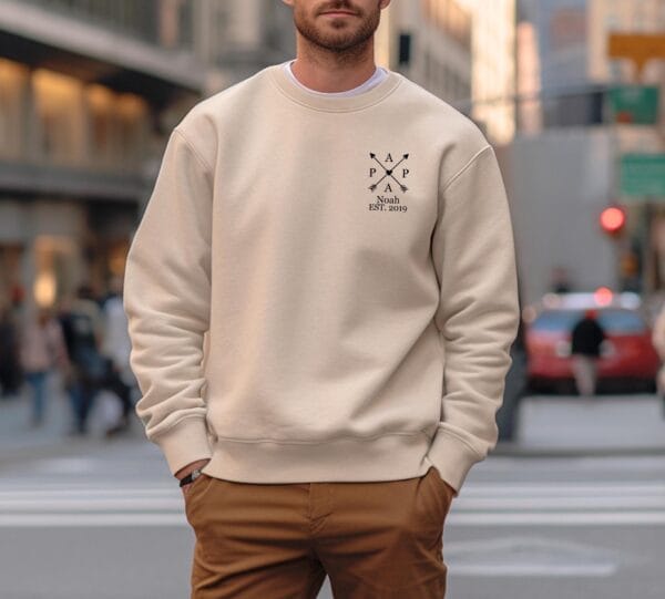 Familiestolz Sweatshirt Personalisiert mit Namen & Daten der Kinder.Mama Sweatshirt.Papa Geschenk.Geburtstaggeschenk.Papa 2024. – Bild 4