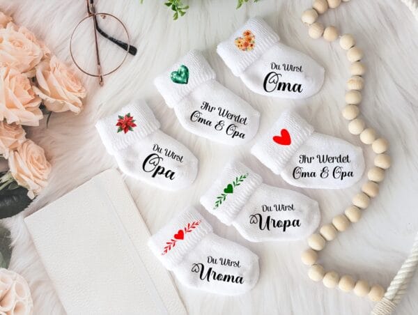 Babysocken zur Schwangerschaftsverkündung.Socke Du Wirst Papa.Baby Socke Schwangerschaft verkünden.Familie Geschenk.Baby Verkündung 2025. – Bild 3