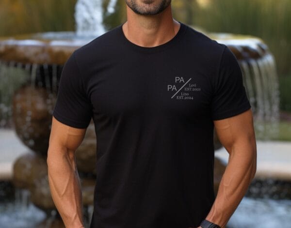 Papas Lieblings T-Shirt:Das ultimative Papa Shirt.Shirt mit dem Namen und Geburtsjahr des Kindes.Papa Geschenk.Personalisiertes Vater Shirt.