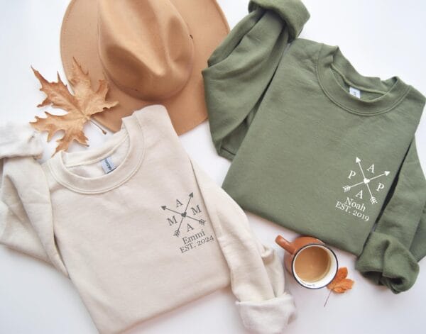 Familiestolz Sweatshirt Personalisiert mit Namen & Daten der Kinder.Mama Sweatshirt.Papa Geschenk.Geburtstaggeschenk.Papa 2024. – Bild 2