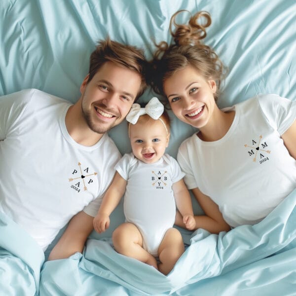 Perfekte Harmonie Familien-Set.Partnerlook Papa & Kind.Papa und Baby Passendes Set.Familien Outfit.Fotoshooting-Outfit.Geschenk.