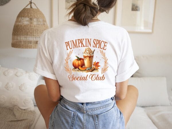 Pumpkin Spice Vibes T-Shirt.Herbstfavorit: Kürbisgewürz T-Shirt.Geschenk für Sie.Herbst Shirt.Pumpkin Spice T-Shirt.Fall Coffee Shirt.