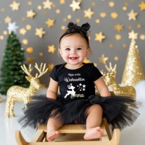 Personalisierter Baby Strampler zu Weihnachten–"Mein Erstes Weihnachten".Babygeschenk.Weihnachtsoutfit.Babybody Mein erstes Weihnachten.