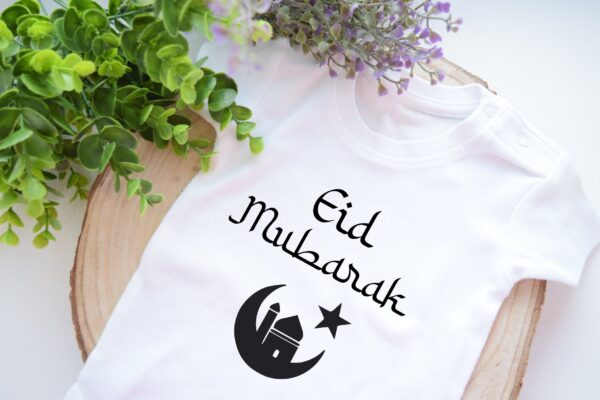 Eid Mubarak Baby Body Ramadan Baby Outfit My First Ramadan BabyBody Bodysuit Ramadan 2025 Baby Ramadan Geschenk Eid Mubarak Baby Kleidung – Bild 5