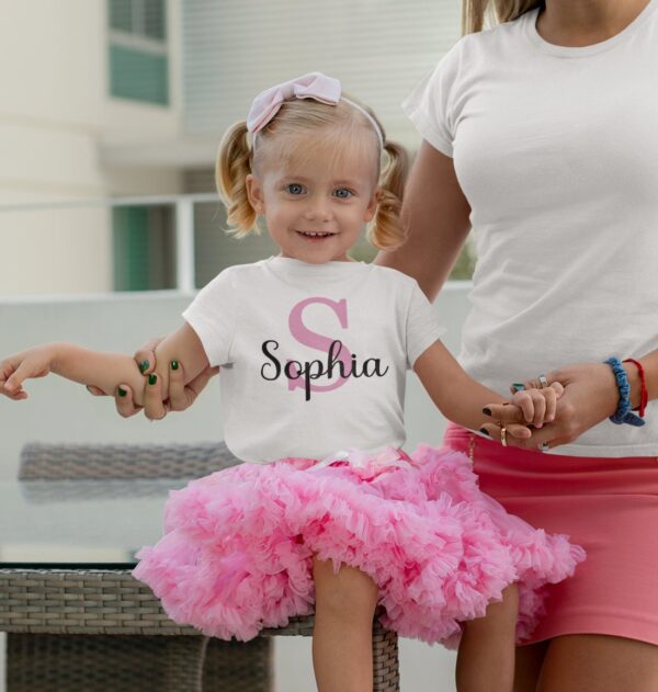 Kleinkinder T-Shirt Personalisiert Tshirt mit Name Baby T Shirt mit Wunschname Personalisiertes Geschenk Mit Name Baby Shirt Kind Tshirt – Bild 2