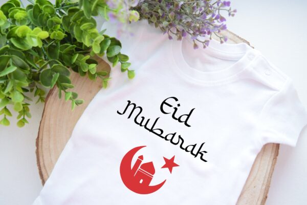 Eid Mubarak Baby Body Ramadan Baby Outfit My First Ramadan BabyBody Bodysuit Ramadan 2025 Baby Ramadan Geschenk Eid Mubarak Baby Kleidung – Bild 2