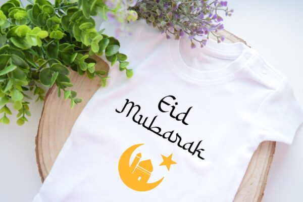 Eid Mubarak Baby Body Ramadan Baby Outfit My First Ramadan BabyBody Bodysuit Ramadan 2025 Baby Ramadan Geschenk Eid Mubarak Baby Kleidung – Bild 4