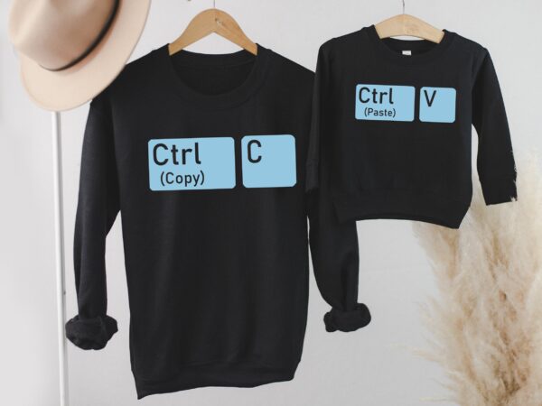 Familien Copy-Paste Pullover Sets.Mini-Me & Me Passende Sweatshirts.Partnerlook Familie.Papa Pulli.Papa und Baby Passendes Outfit Geschenk.