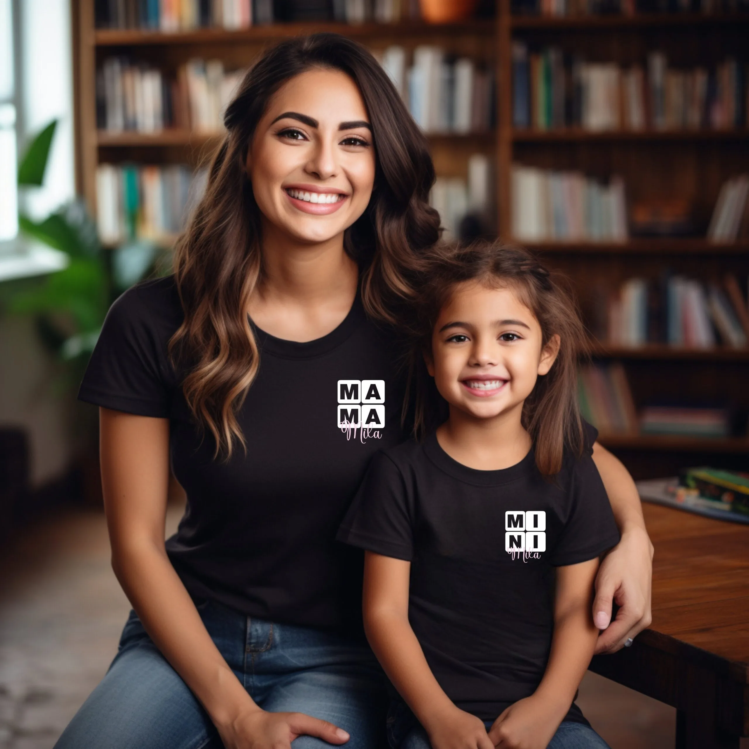 Familienmode:Papa & Baby, Mama,Mini Set.Personalisierte Familien T-Shirts mit Namen.Passendes Set.Geburstag Geschenkidee.Gechenk zur Geburt. – Bild 5