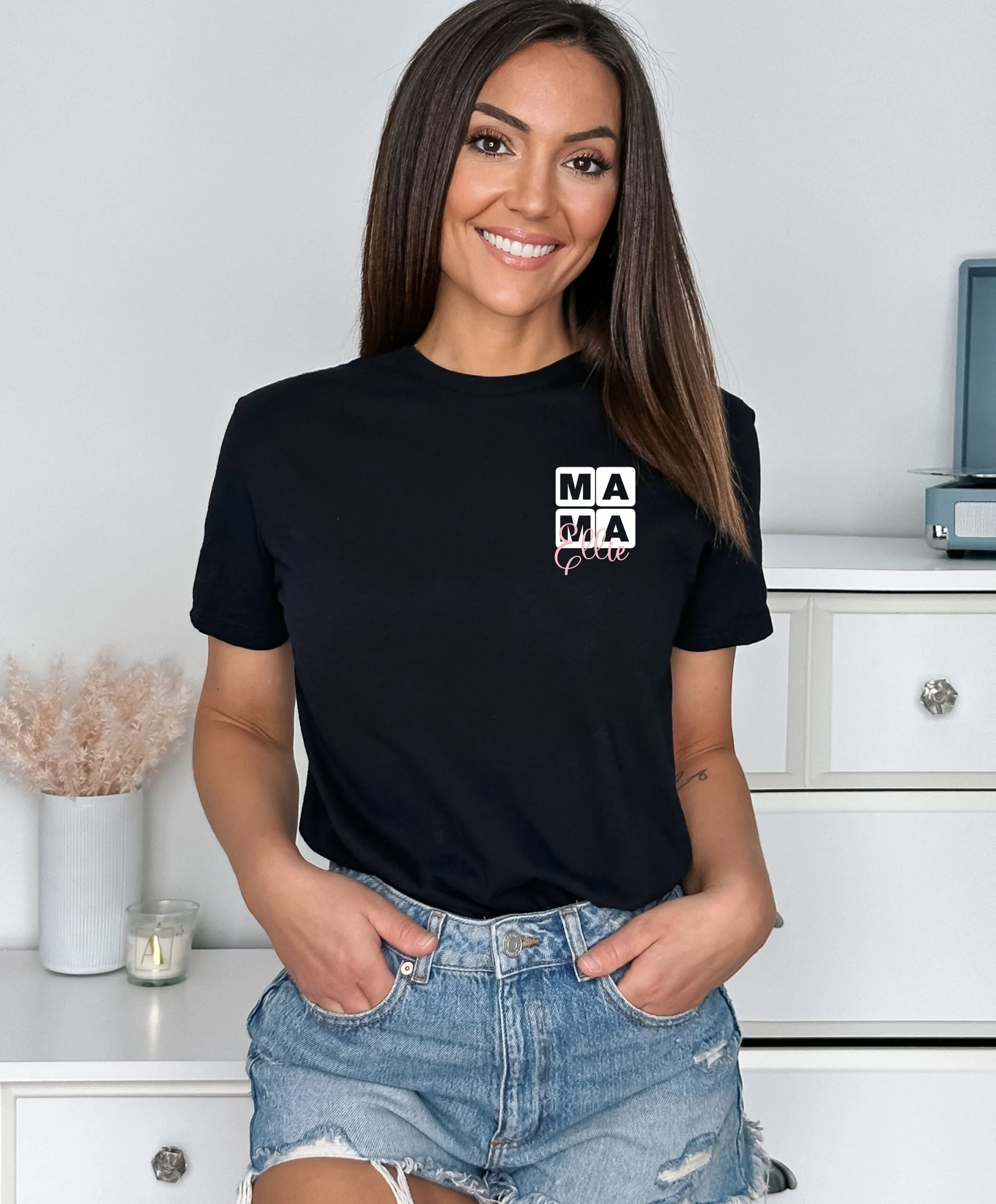 Familienmode:Papa & Baby, Mama,Mini Set.Personalisierte Familien T-Shirts mit Namen.Passendes Set.Geburstag Geschenkidee.Gechenk zur Geburt. – Bild 3