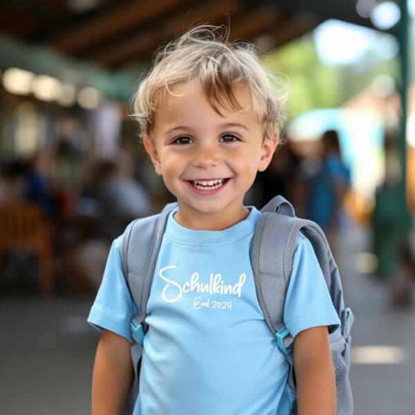 Schulkind 2025.Personalisierter Erstklässler T-Shirt.Geschenk zur Einschulung.Jungen,Mädchen Shirt mit name.Schulanfang.Einschulungsshirt. – Bild 6