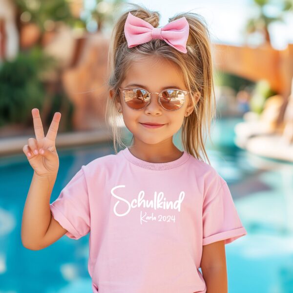 Schulkind 2025.Personalisierter Erstklässler T-Shirt.Geschenk zur Einschulung.Jungen,Mädchen Shirt mit name.Schulanfang.Einschulungsshirt. – Bild 5