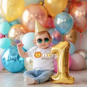 Spezielles 1.Geburtstags-T-Shirt-Personalisiert Nur für Ihren Kleinen.Erste Geburstag TShirt mit Name.Geburtstagsshirt personalisiert.