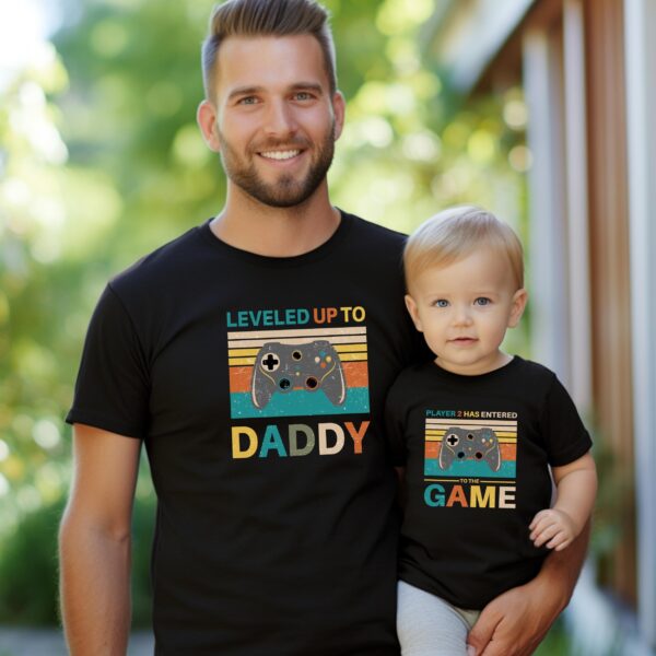 Papa,Du bist Level Up!Neuer Papa: Das perfekte Geschenk.Geschenk für frischgebackene Väter.Papa & Baby Gaming Set – Bild 6