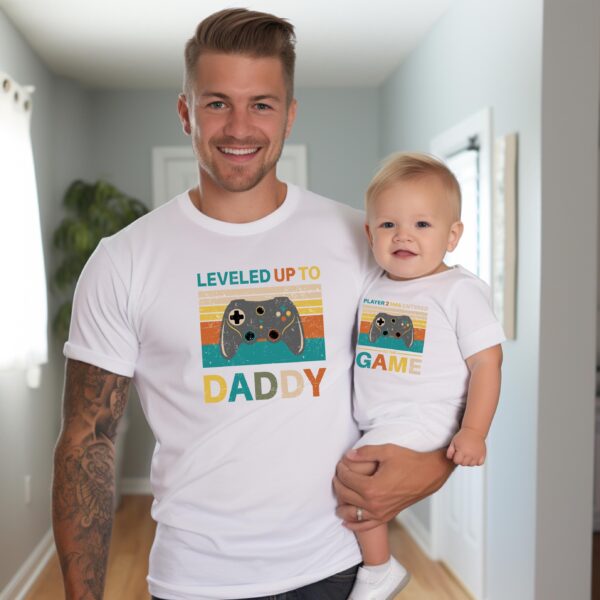 Papa,Du bist Level Up!Neuer Papa: Das perfekte Geschenk.Geschenk für frischgebackene Väter.Papa & Baby Gaming Set