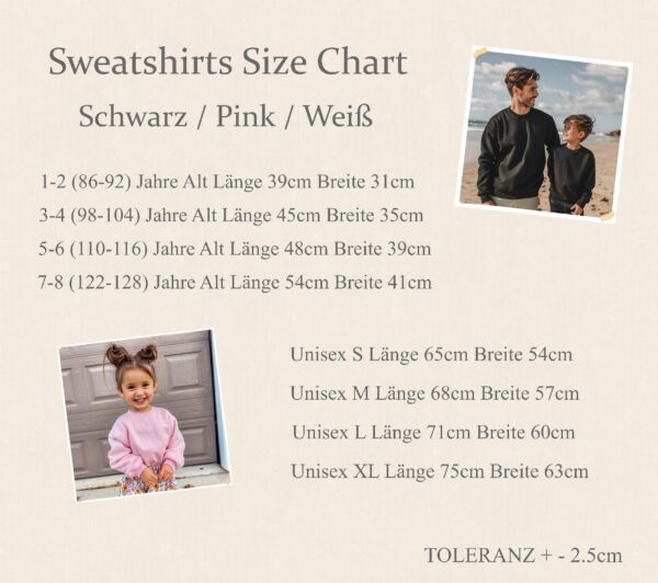 Familien Copy-Paste Pullover Sets.Mini-Me & Me Passende Sweatshirts.Partnerlook Familie.Papa Pulli.Papa und Baby Passendes Outfit Geschenk. – Bild 7