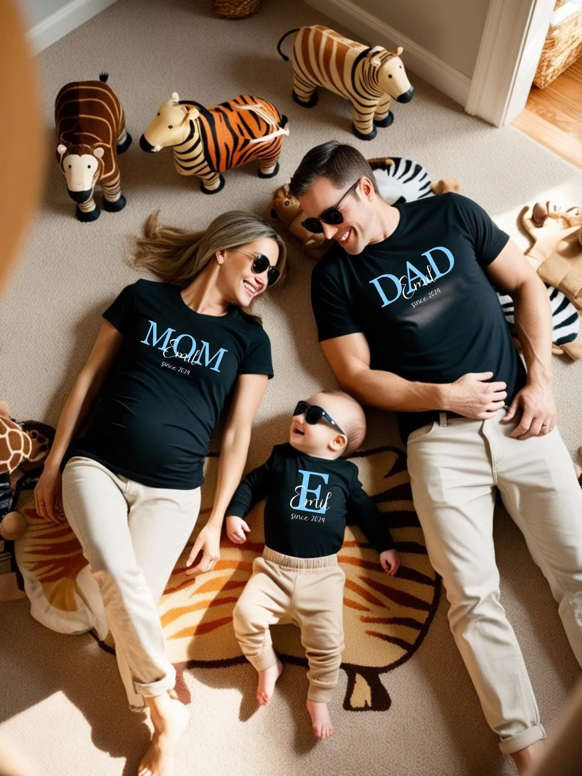 Erinnerungen schaffen:Individuelle Familien Paarlook Shirts & Bodysuits für die Feiertage!Partnerlook Familie.Passendes set MOM,DAD and BABY