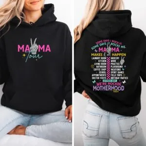 Mama Hoodie–Bequemes Motherhood Sweatshirt,Muttertag & Baby Shower Geschenk.Mama TShirt.Geburtstag Geschenk.Muttertagsgeschenke.MAMA 2025.