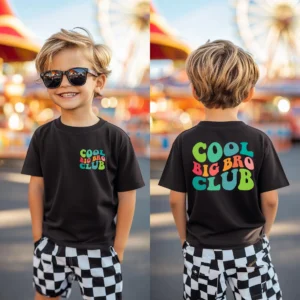 Großer Bruder T-Shirt.Cool Big Bro Club.Kinder Shirt mit Aufdruck.Geschenkidee.Geschwister Shirt für Jungen.Bruder Shirt.Geschenk zur Geburt