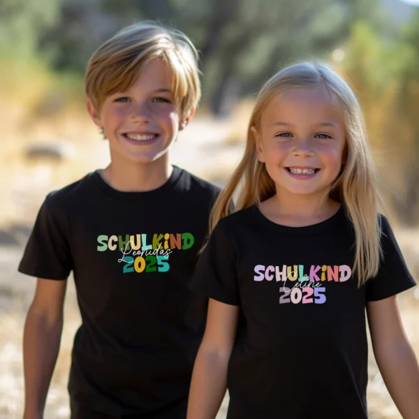 Einschulung T-Shirt Schulkind – Personalisiertes Shirt mit Namen – 1.Schultag Outfit Jungen Mädchen. Geschenk zum Schulanfang.Schulkind 2025 – Bild 5