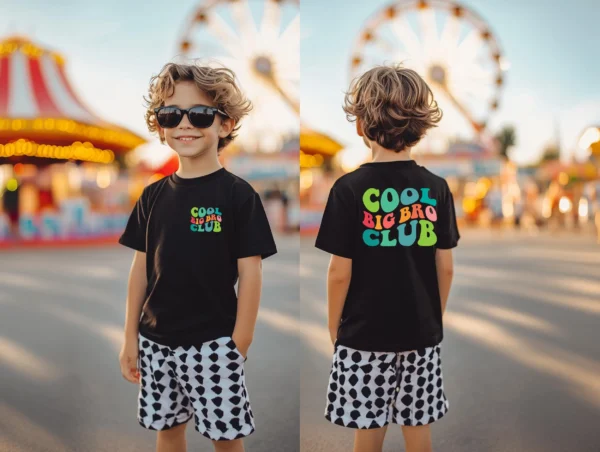 Großer Bruder T-Shirt.Cool Big Bro Club.Kinder Shirt mit Aufdruck.Geschenkidee.Geschwister Shirt für Jungen.Bruder Shirt.Geschenk zur Geburt – Bild 3