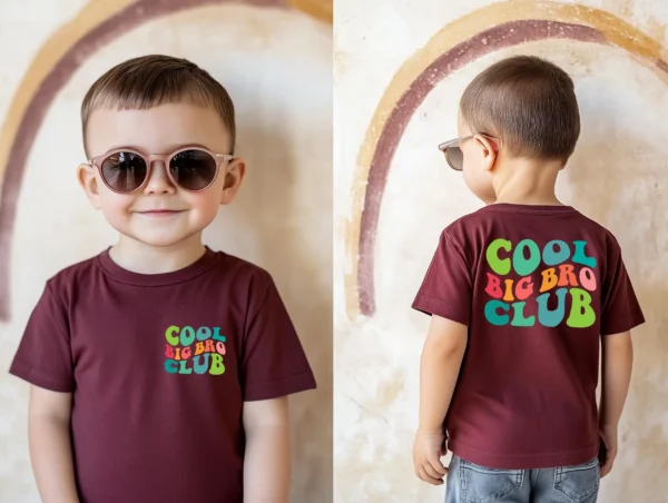 Großer Bruder T-Shirt.Cool Big Bro Club.Kinder Shirt mit Aufdruck.Geschenkidee.Geschwister Shirt für Jungen.Bruder Shirt.Geschenk zur Geburt – Bild 6